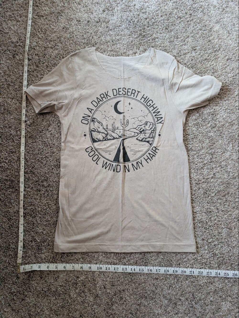 Unisex Desert Graphic Tee in Cream